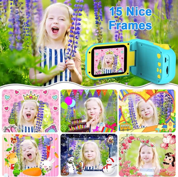 Leksaker för flickor 3-10 år, barnvideokamera digital kamera Chri