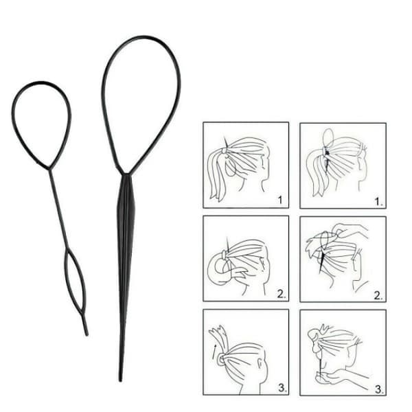 2 stk Hårstyling Clip Hestehale Maker Styling
