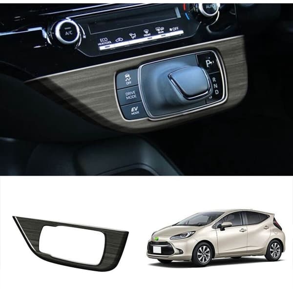 ABS Interiør Bil Gearskifteknop Panel Cover Decal Trim Støbning Auto Styling Dele til Aqua 2021