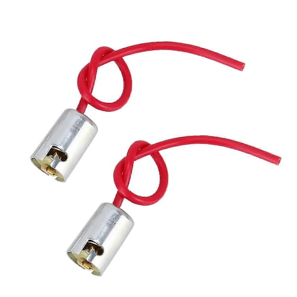 2 stk BA9S Pæreholder Base Fatning Ledningsstik