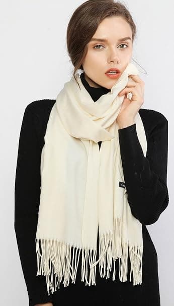 Vintervarmt tørklæde Pashmina sjal wrap til kvinder og mænd lange store bløde tørklæder