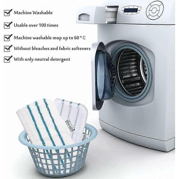 Egnet for 6 stk. Mikrofiber H2o Dampmopp Hode Rengjøringsdukputer Erstatning Gjenbrukbar Vaskbar-CHENG DU SI XI