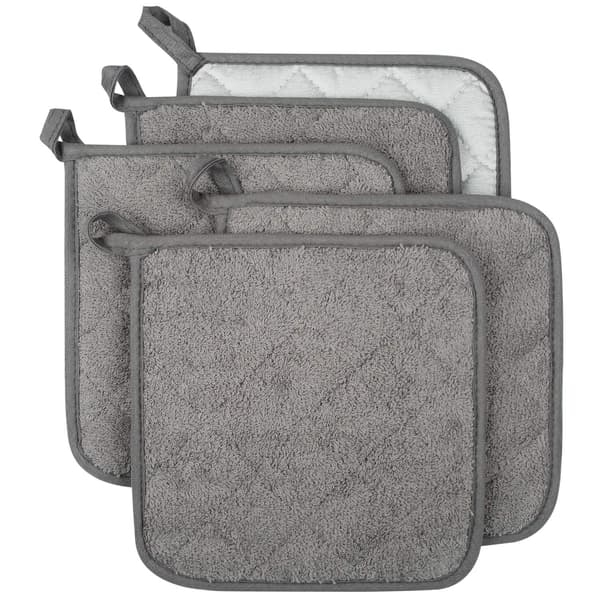 100% Cotton Terry Pot Holders, Heat Resistant Trivets