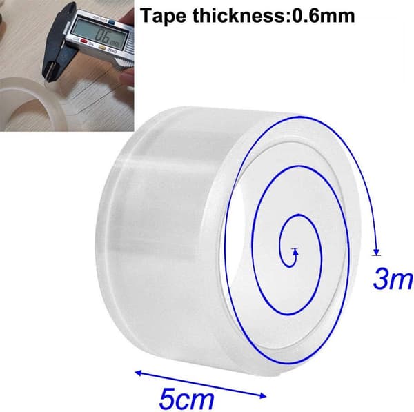 PVC Kitchen Corner Waterproof Strip, 3m x 5cm, Self-Adhesive Sealing Tape, 2 Pcs Transparent