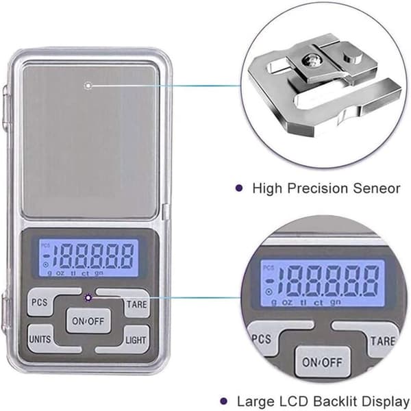 200g Digital Fickvåg med 0,01g Precision för Smycken & Små Föremål [JUN]