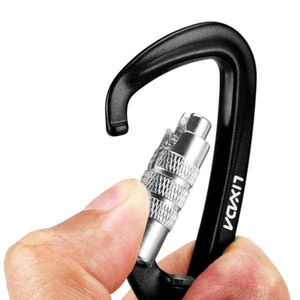 Lixada 2-pack vridbar karbinhake 360° rotation självlåsande liten karbinhake vridbar hängmattekrok koppelhake