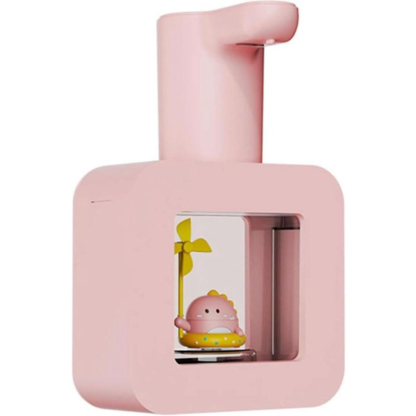 Pink Automatic Sensor Soap Dispenser - Foaming, Touchless, Warm Lighting, Cartoon Pet, Waterproof
