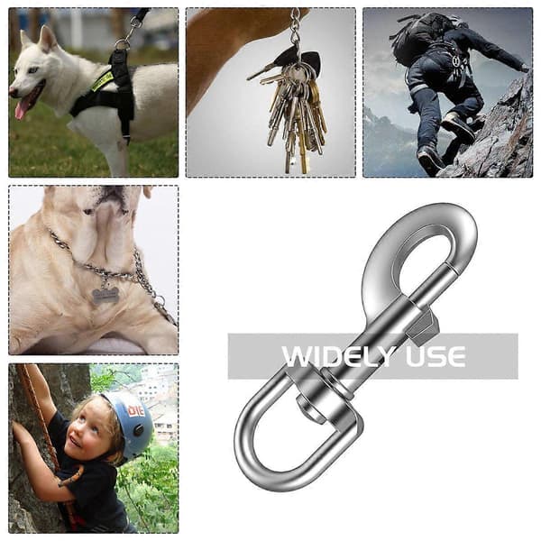 Karbinhake 5 st - Krokar med vridning för hundhalsband - Karbinhakar Solid Zinklegering Multifunktion - Camping Vandring Fiske