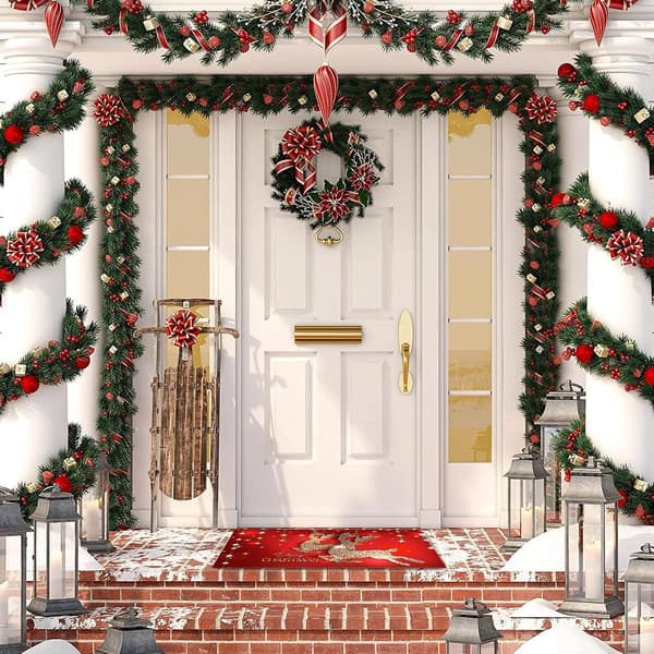 Julegulvmåtte, juledekorationsmåtte, bademåtte julemanden