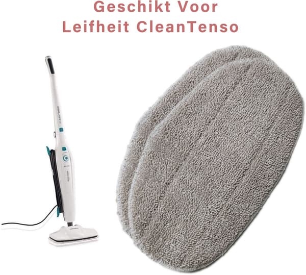 Steam Mop Replacement Pads, 3-pack Microfiber Washable Reusable, Compatible with Leifheit CleanTenso, Hard Floor Cleaning, Grey