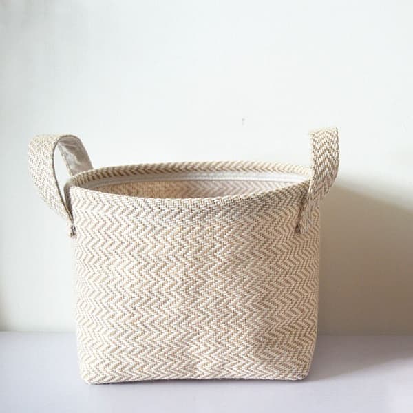 Flower Pot Storage Basket in Cotton Blend, Desktop Storage Box, Children's Accessories, Laundry Basket