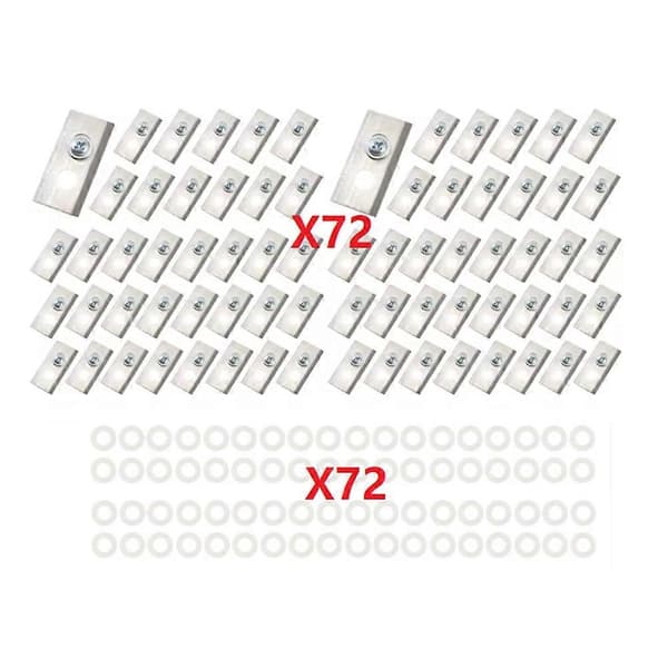 72 stk erstatningsblader for Mammotion Luba & Yuka alle serier, erstatningsblader for robotgressklipper{MK} Sølv Silver
