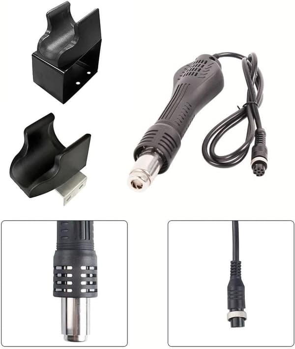Ikke-ergonomisk stasjon 858A/858D temperatur (A) - Et sklisikkert håndtak for lodding for optimal kontroll A