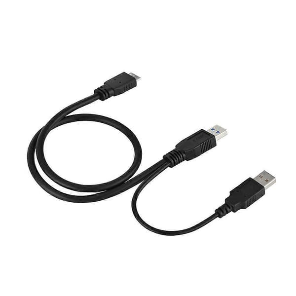 USB 3.0 A-hane till Micro B-hane Hane till hane Strömkabel Y-kabel för mobil hårddisk HDD 50cm