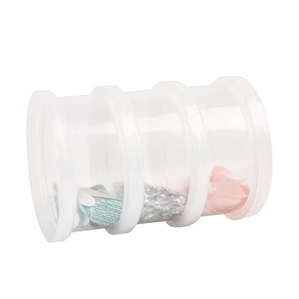 3-pakning stablebare krukker, oppbevaringskrukker - Transparent transparent