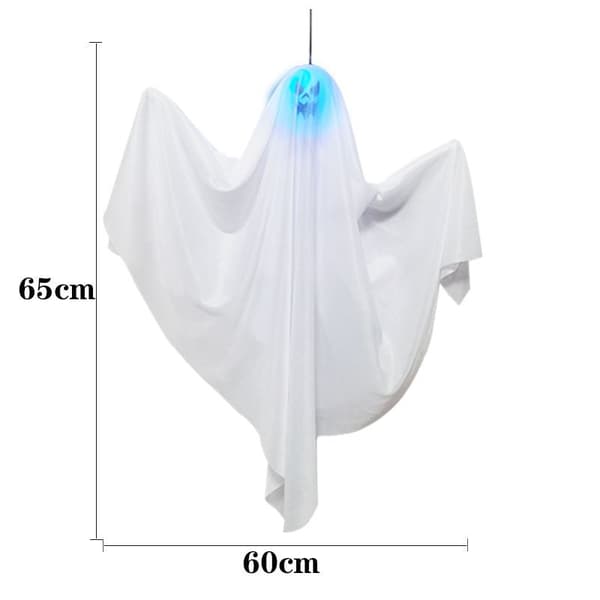 3-pack Halloween hängande spöke med hemskt blått LED-ljus 65 *