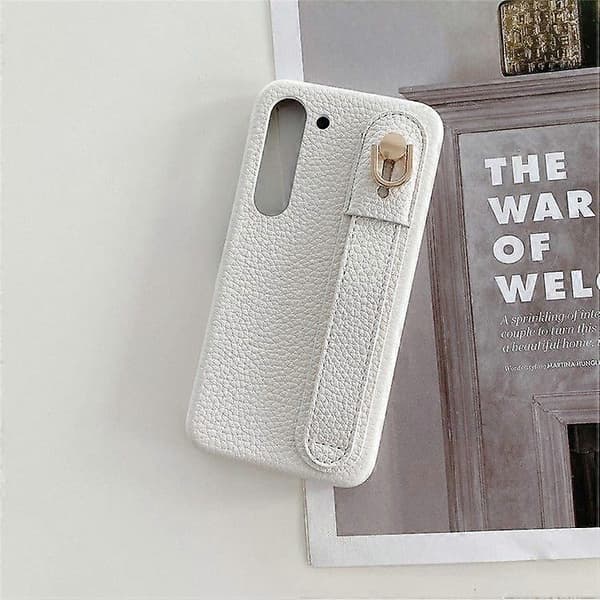 Etui med armbånd og stativ i PU-læder + PET til Samsung Galaxy S23 Plus(+)