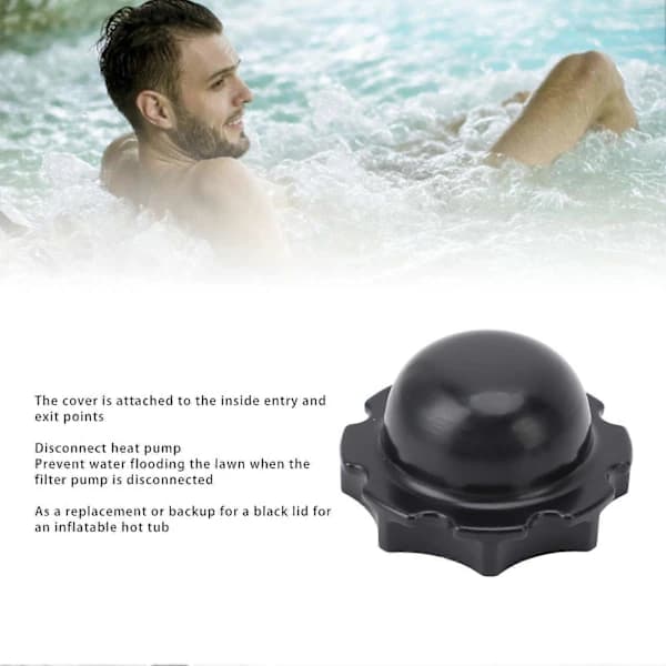 4 stk. Erstatningspropper til boblebad til Lay-Z-Spa Bestway P6575 Holdbare sorte propper Jacuzzi-tilbehør til Whirlpool Sp
