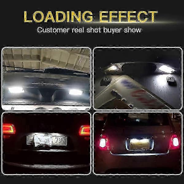 Erstatnings-LED-nummerpladelys til Fiat 500 og Dodge Viper-modeller 2 stk. LED-lamper 2 st LED-lampor