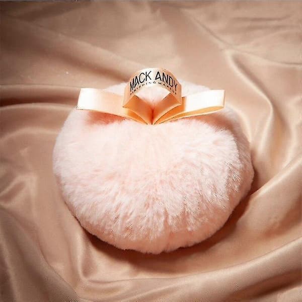 Makeup Highlighter Powder Puff Glitter Shimmering Foundation Powder Sponge Ball Plush Ball (Pink)