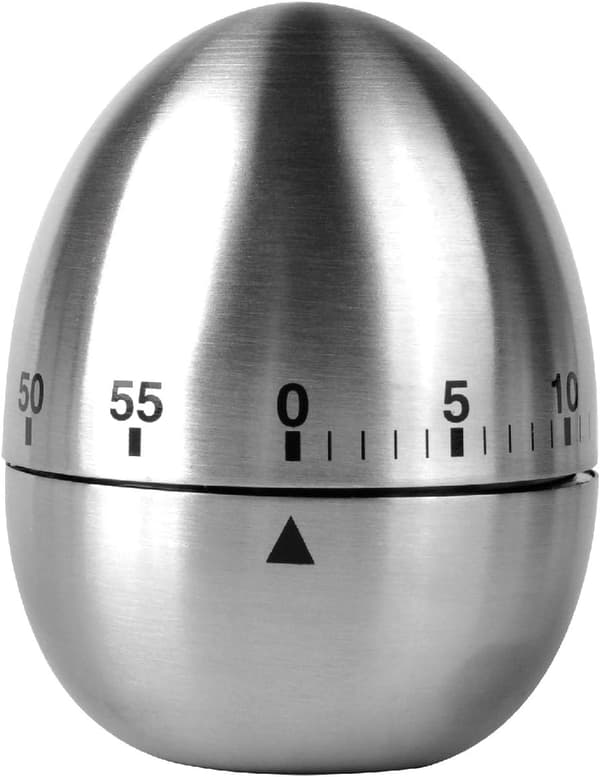 Æggeur Mekanisk Roterende Alarm Rustfrit Stål 60 Minutters Timer til Madlavning