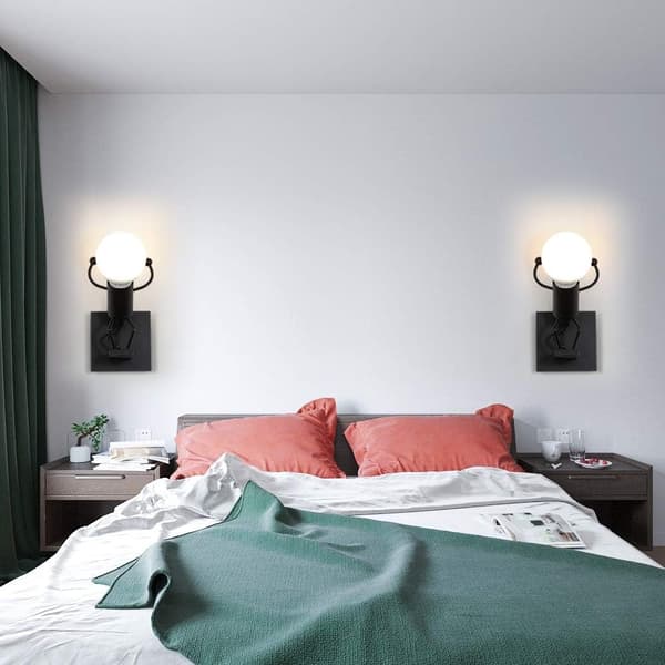 Moderni LED-sisäseinävalaisin E27 Vintage metallilamppu f