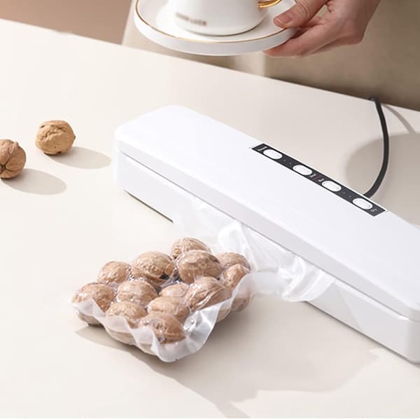 Vacuum Sealer, Automatic Wet and Dry Dual Mode Sealer, for Home Kitchen, Camping and Sous Vide, White
