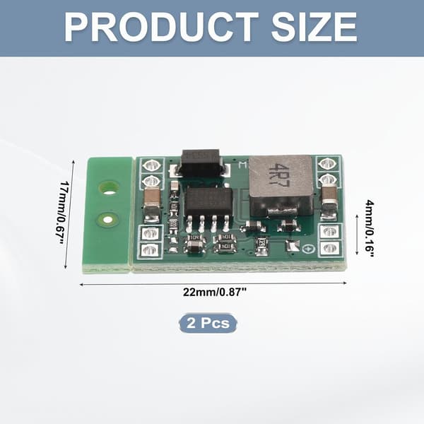 DC-DC Buck Converter Spændingsregulator Step Down Fast Strømmodul MP1584 4,5-28V til 5V 3A til Justeringstransformere 2 Stk