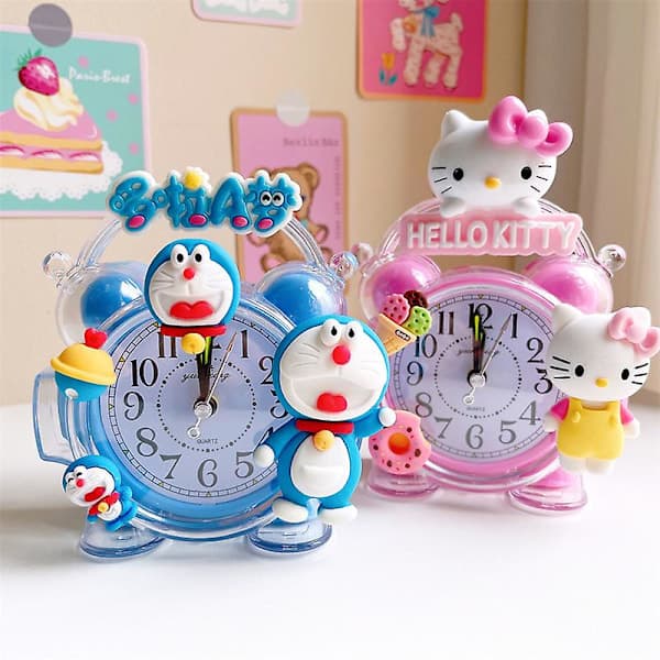 Sanrio Hello Kitty My Melody Cinnamoroll Väckarklocka Kawaii Anime Kökstimer Väckarklocka Mini Vardagsrum Heminredning Present Doraemon doraemon doraemon