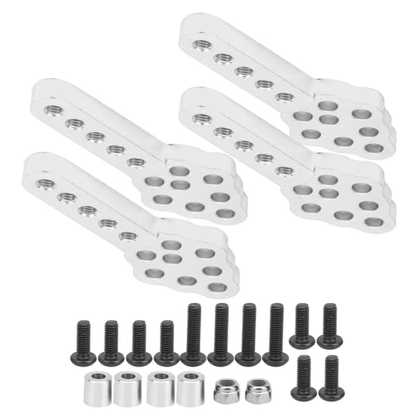 4pcs RC Car Shock Absorber Mount Base Plate Angle Height Adjustable for 1 10 Crawler Silver