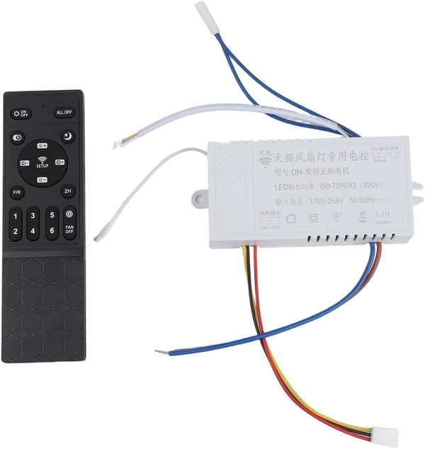 Ventilatorfjernbetjening DC Hastighed og Lysstyrke (B) Til LED Loft Inverter Controller med Variabel Justerbar til Lysstyring