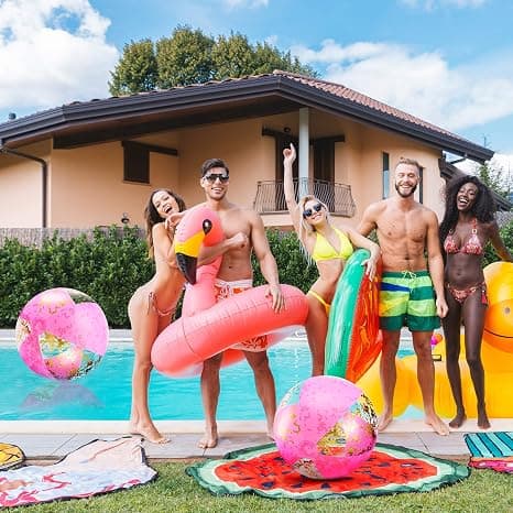 16 tommer oppustelig glitterstrandbold konfetti strandbolde svømme