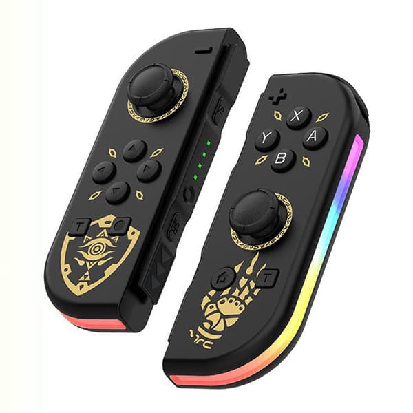 Svart guld-kontroller (V/H) kompatibel med Nintendo Switch-kontroller