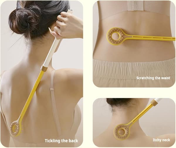 Extendable Back Scratcher for Women - Double-Sided Retractable Itch Relief, Gift for All Ages, Elderly, Christmas Stocking & Party Prize