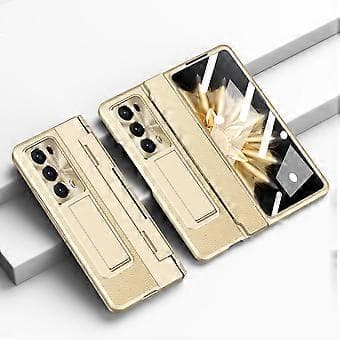 For Honor Magic V2 5G Stand Phone Case Hard PC Protective Case with Tempered Glass Screen Protector Style B Style B