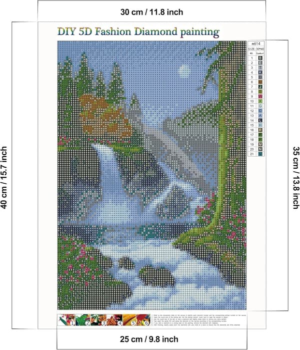 5D skønheds diamantmaleri dekorationssæt 30*40cm 13