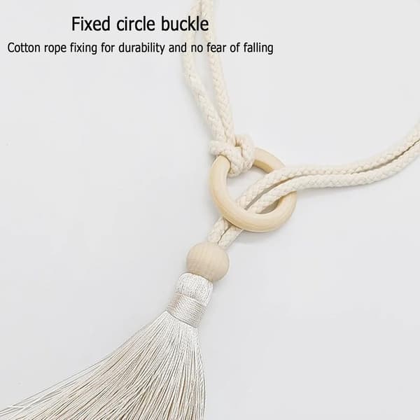 Curtain Holders - 4 Pieces - Curtain Tiebacks - Curtain Hooks - Curtain Ropes - Curtain Clips - Curtain Straps - Curtain Knobs - White