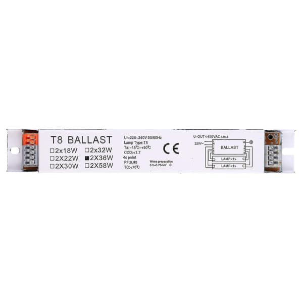 220-240V AC 2x36W Bredspänning T8 Elektronisk Förkopplingsdon Fluorescerande Lamp Förkopplingsdon Ny