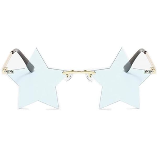 Rimless Star Shaped Sunglasses, Personalized Sunglasses, Party Glasses