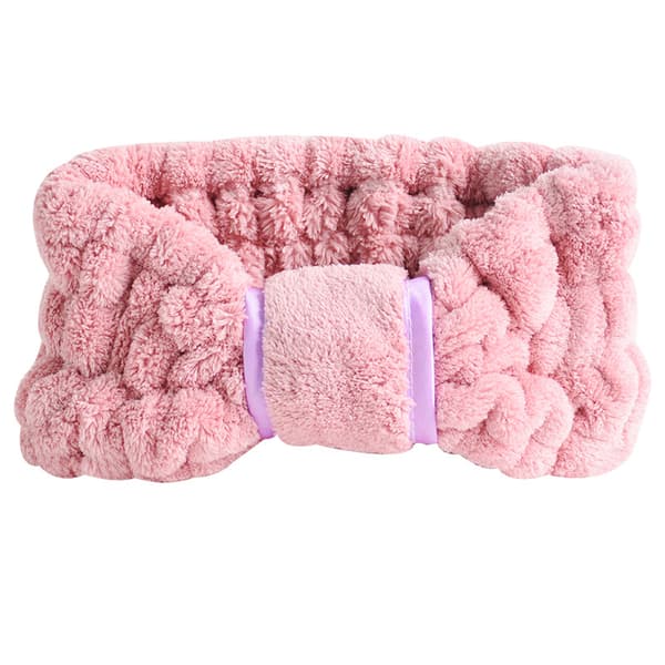 (Rosa Röd/Lila) 2-pack Mikrofiber Hudvård Spa Hårband Ansikte