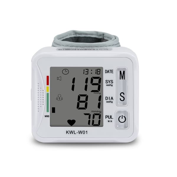 Elektronisk LCD-blodtryksmåler, høj digital håndledsmanchet
