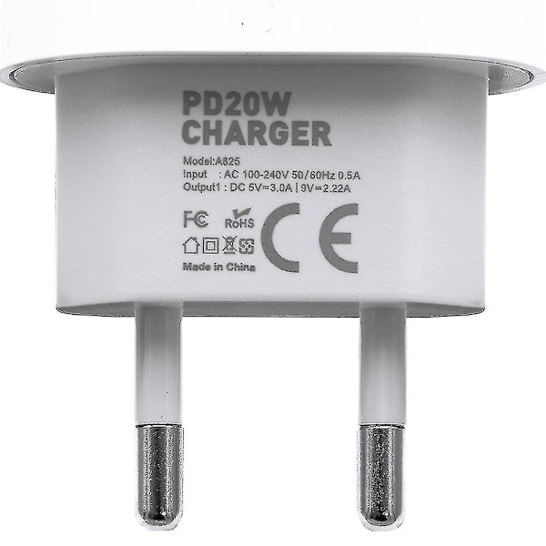 Snabbladdare - Adapter + Kabel - 20W Vit För iPhone - EU - 1-Pack iPhone 1-Pack iPhone