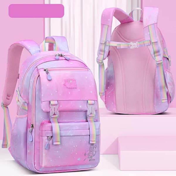 Pigeskoletaske Stor kapacitet Stitch Rygsæk Casual