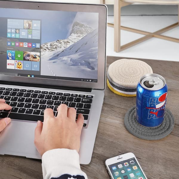 6 stk. coasters til drikkevarer, superabsorberende drikkevareunderlag, stilfulde