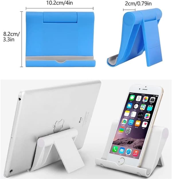 2-pak justerbar foldbar telefonholder, kompatibel med iPhone og de fleste smartphones [JUN] 2 Hvid 2 White