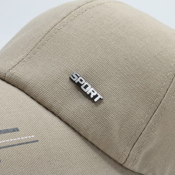 Baseballcaps i bomullslerret med lang brem, utendørs, uformell, for kvinner og menn (khaki)