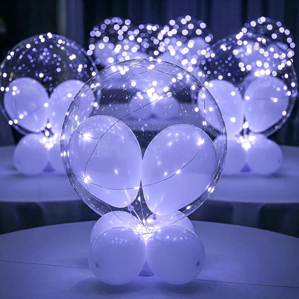 Klara LED Bobo Ballonger Kallvitt 6-pack (1 förpackning)