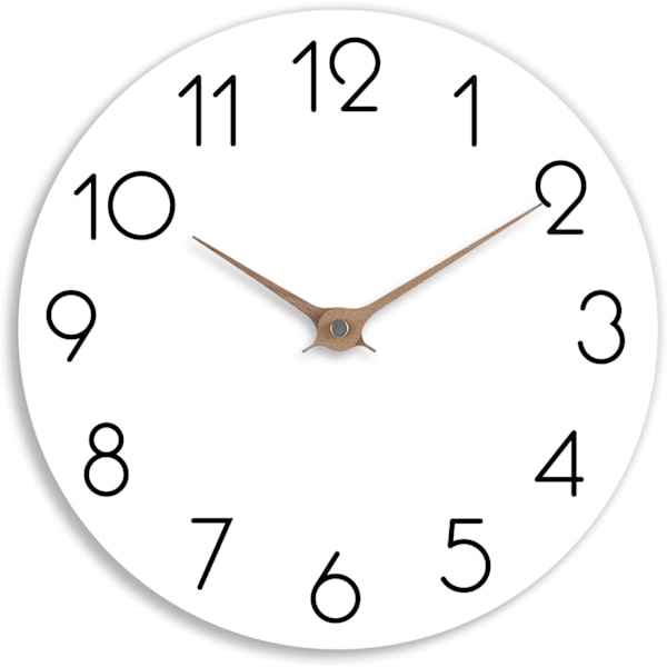 Vægur 25 cm Hvid