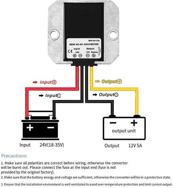 til DC Step Højeffektiv, Vandtæt Strømkonverter Regulator, 24V 12V Ned Modul, Stabilitet