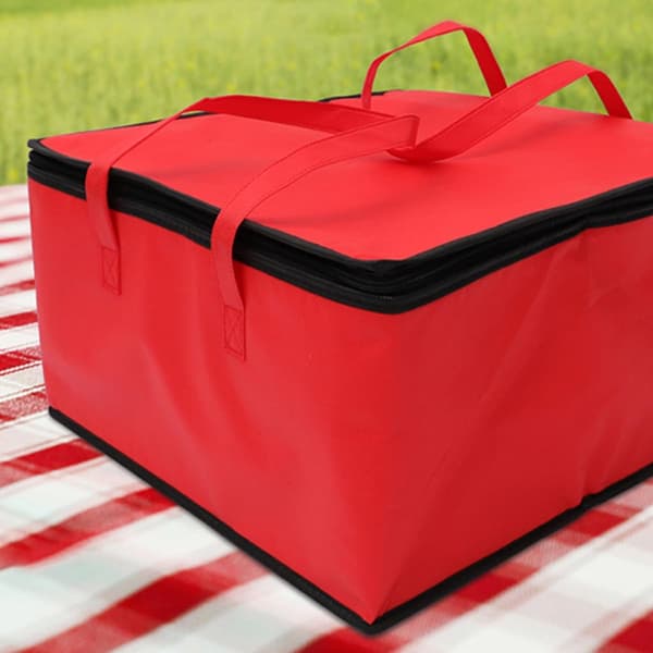 Large Capacity Insulated Pizza Bag with Thermal Insulation and Durable Non-Woven Fabric